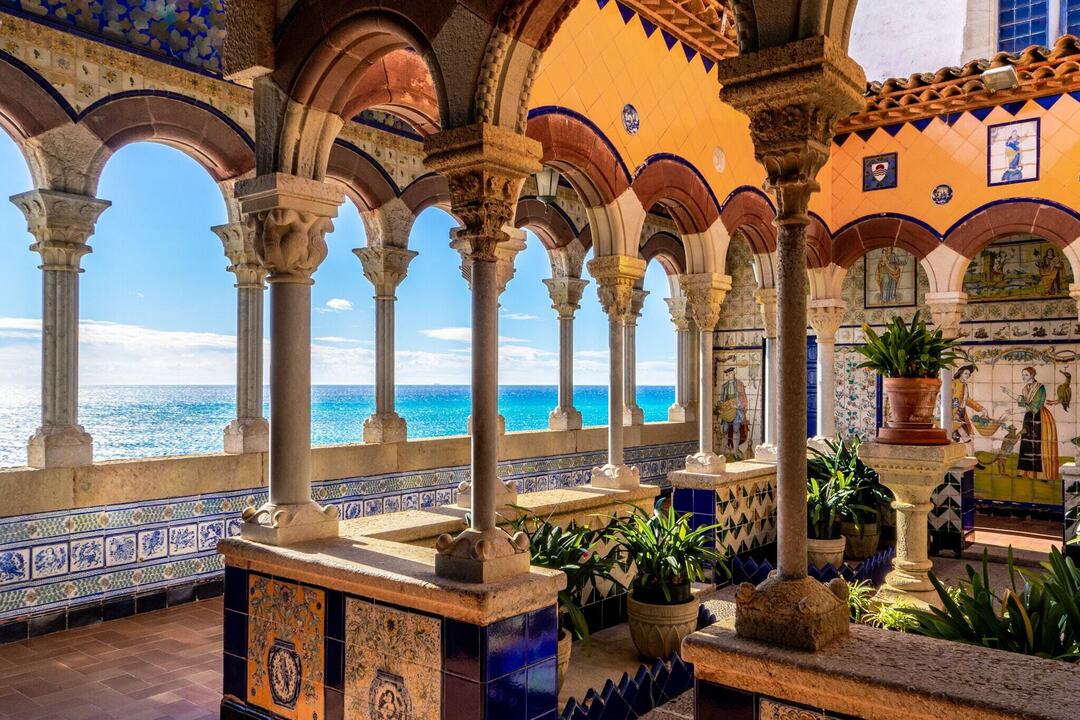 Maricel Palace in Sitges with stunning views of the Mediterranean Sea