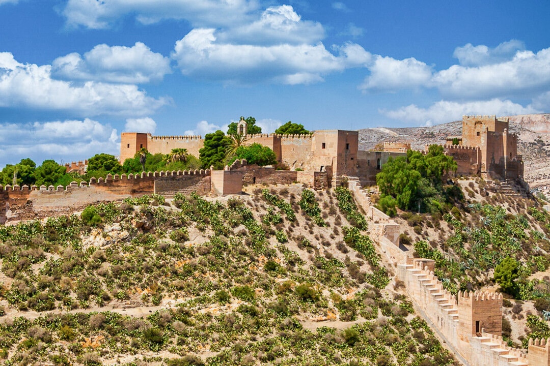 View of the Alcazaba of Almeria Spain