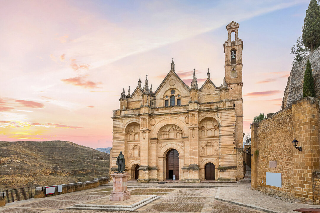 best-things-to-do-antequera-church Impressive church with a big square close to the Alcazaba of Antequera in the province of Malaga, Andalusia, Spain.