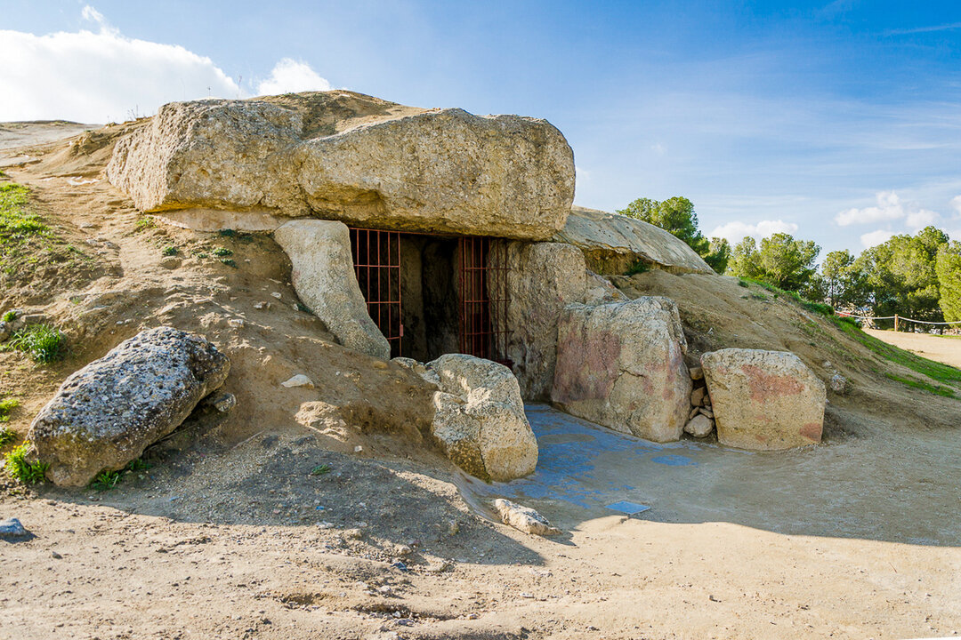 Dolmens site in Antequera, province of Malaga, Andalusia, Spain.