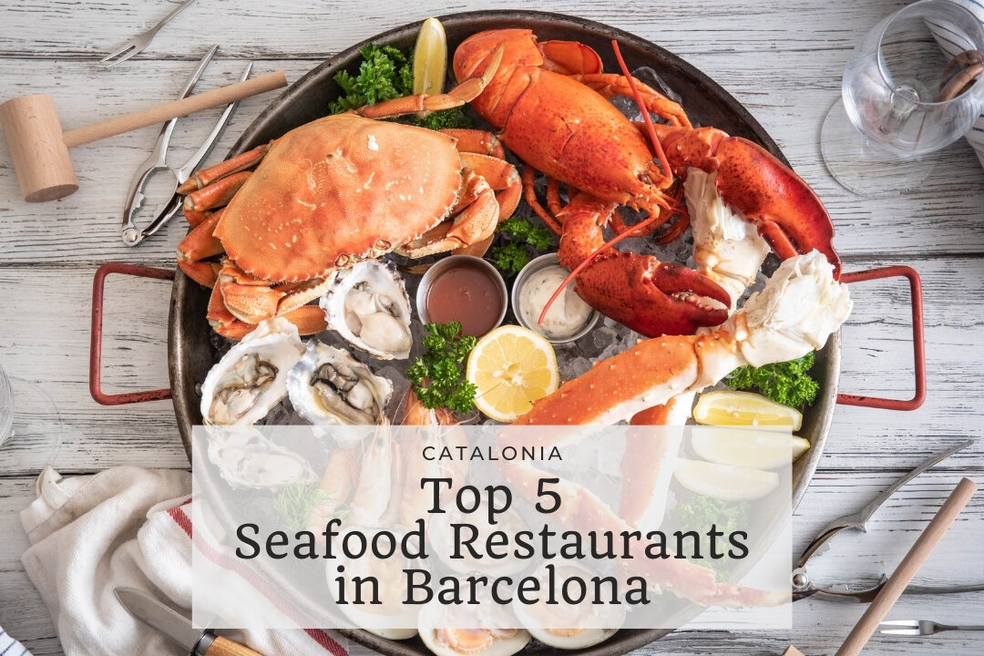 Seafood platter, best seafood restaurants in Barcelona, Catalonia, Spain.