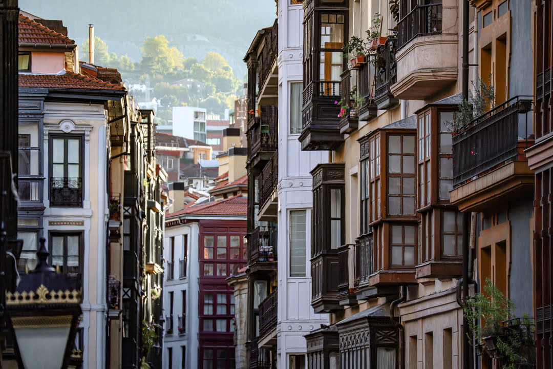 best-things-to-do-and-see-in-bilbao-oldtown Street of the Casco Viejo in Bilbao, The Basque Country, Spain